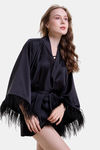 Mysthelle Super Comfy Satin Robe - Black — thumbnail 4