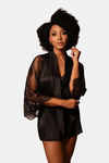 Mysthelle Super Comfy Satin Robe - Black — thumbnail 3