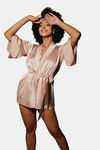 Mysthelle Super Comfy Satin Robe - Champagne — thumbnail 3