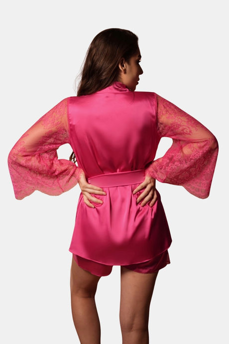 Mysthelle Super Comfy Satin Robe - Pink — image 2