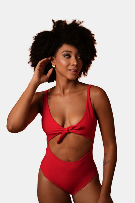 Mysthelle Quick Drying Maillot - Cherry — image 3