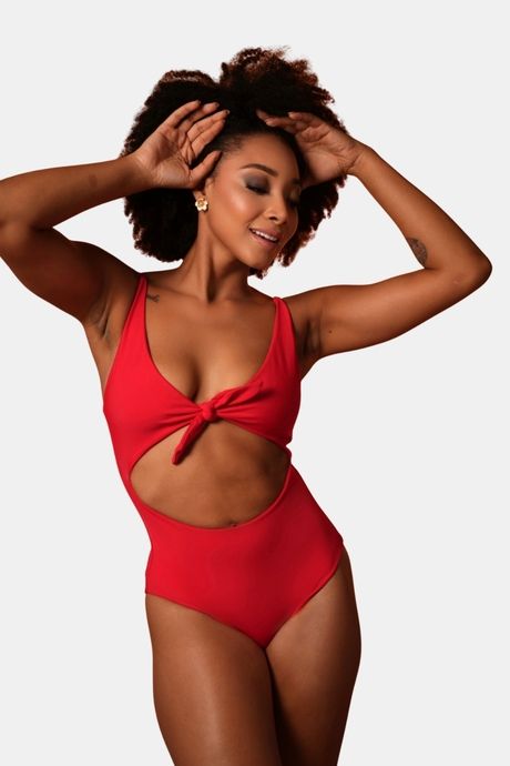 Mysthelle Quick Drying Maillot - Cherry — image 4