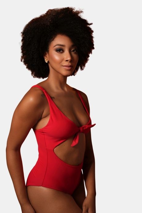 Mysthelle Quick Drying Maillot - Cherry — image 5