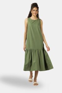 Sands of India Green Sleeveless Maxi Dress with Gathered Hem — thumbnail 4