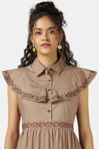Sands of India Mocha Tiered Embroidered Maxi Dress — thumbnail 4