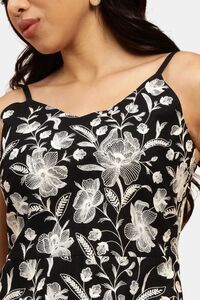 Sands of India Embroidered Black Poplin dress — thumbnail 4