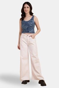 Sands of India Towel Wash Indigo Crop Top - Blue — thumbnail 2