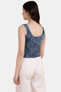 Sands of India Towel Wash Indigo Crop Top - Blue — thumbnail 3