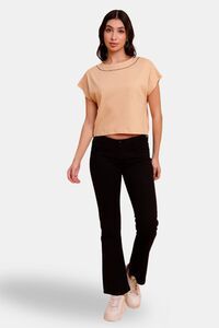Sands of India Embroidered Crop T-Shirt - Skin — thumbnail 2