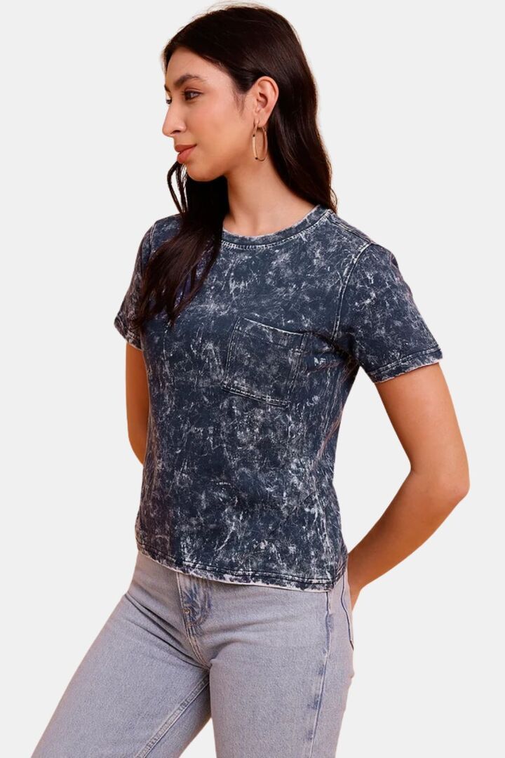 Sands of India Indigo Everyday T-Shirt With Pocket - Blue — image 4