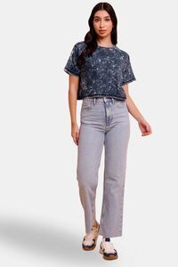 Sands of India Indigo Crop Top With Towel Wash - Blue — thumbnail 5