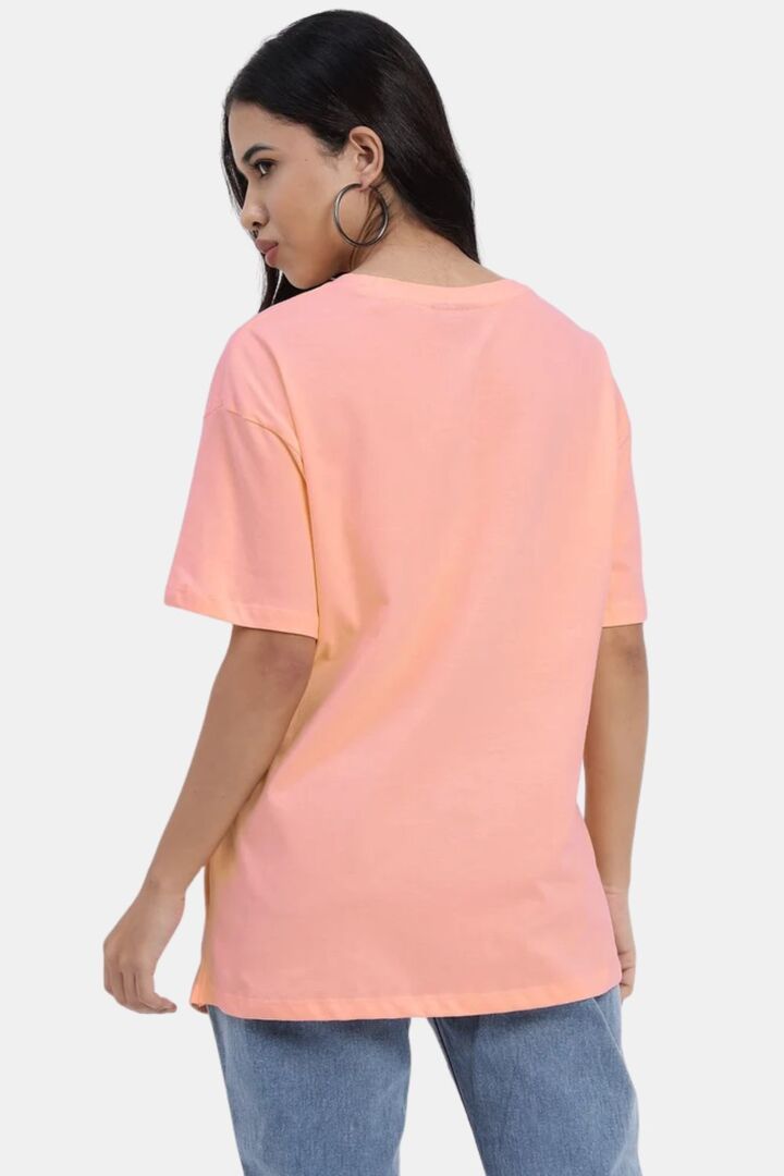 Sands of India Peach-Coloured T-Shirt With Abstract Face Print - Skin — image 5