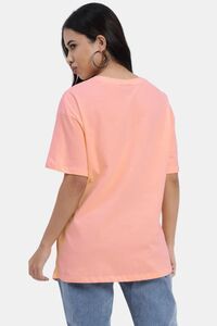 Sands of India Peach-Coloured T-Shirt With Abstract Face Print - Skin — thumbnail 5