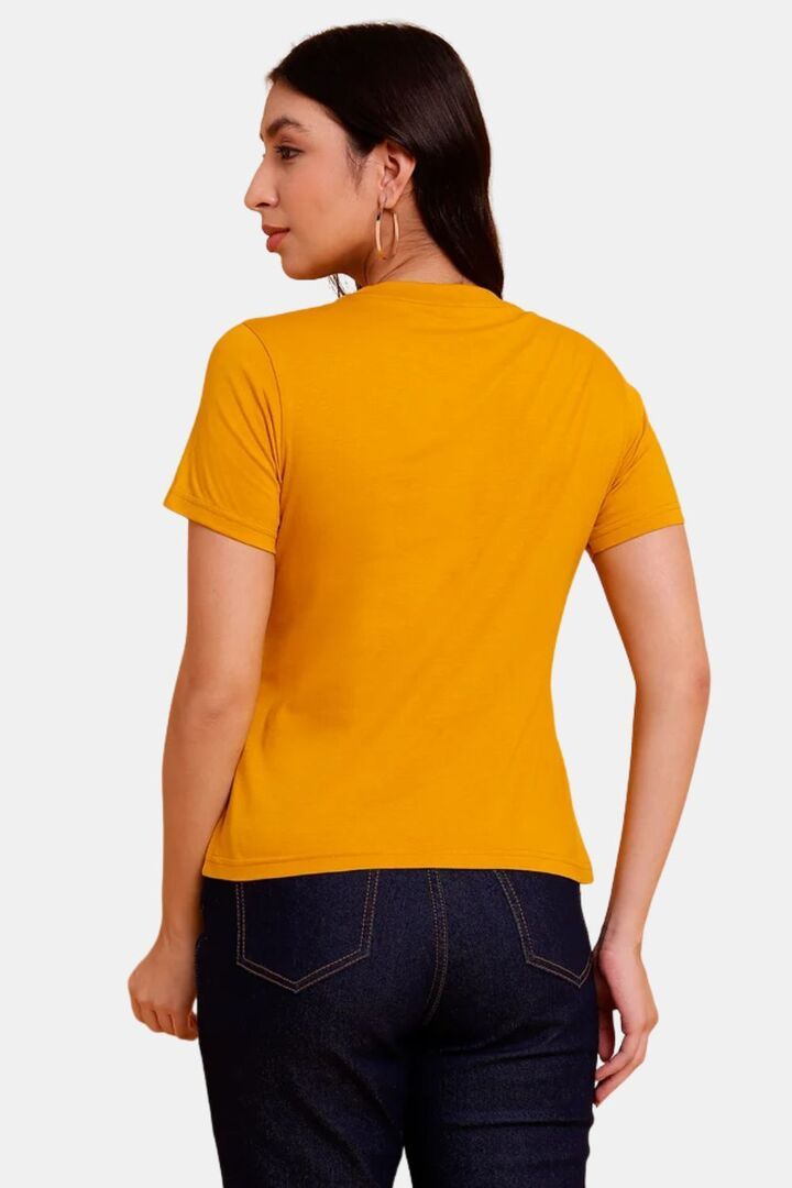 Sands of India Women Mustard-Colored Regular Top With Floral Print - Yellow — image 3