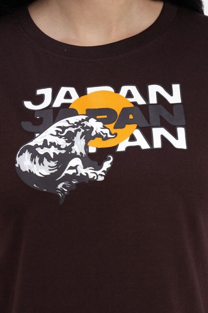Sands of India Women Coffee Color Crop Top With Japan Rising Sun Print - Brown — image 5