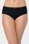 Bummer Medium Rise Full Coverage Hipster Panty - Black — thumbnail 1