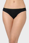 Bummer Medium Rise Half Coverage Bikini Panty - Black — thumbnail 1