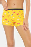 Bummer Medium Rise Full Coverage Boyshort - Yellow — thumbnail 1