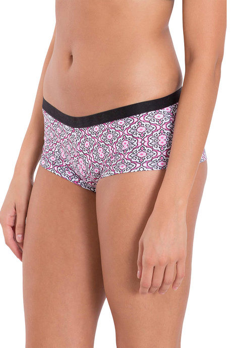 Jockey Cotton Boyshorts Brief - Pink N Black Print — image 3