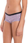 Jockey Cotton Boyshorts Brief - Pink N Black Print — thumbnail 3
