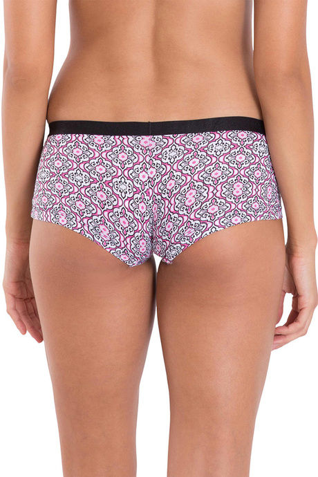 Jockey Cotton Boyshorts Brief - Pink N Black Print — image 4