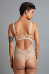 Zivame Sundown Sheer Lace Cage Style Teddy- Beige — thumbnail 2