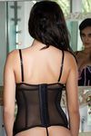 Zivame Sexy Little Bustier With G String - Black and Pink — thumbnail 2