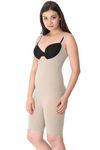 Zivame Medium Control Shorts Length Bodysuit - Indian Skin — thumbnail 2