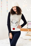 Zivame Cotton CoZzzies Bunny Warmer Cotton Top- Grey — thumbnail 2