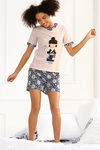 Zivame Happy Japanese Girls Cotton Shorts Set- Pink n Navy — thumbnail 4