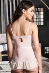 Zivame Lace Embrace Level 1 Push Up Wired Babydoll With G String-Lilac — thumbnail 2