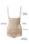Zivame High Control Waist Shaping Boxer Bodysuit- Skin — thumbnail 4