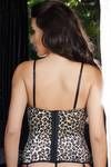 Zivame Ruffle Romance Bustier With G-String - Animal Print — thumbnail 2