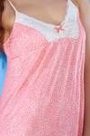 Zivame Dreamwear Peach And Lace Dotted Print Nightdress — thumbnail 1