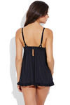 Zivame Sundown Collection Ultra smooth Lace Overlay Padded Babydoll- Black — thumbnail 2