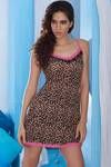 Zivame Dreamwear Lacy Leopard Print Nightdress — thumbnail 1