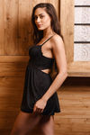Zivame Sundown Floral Lace Gentle Lift Babydoll with G-String- Black — thumbnail 3