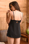 Zivame Lace Embrace Gentle Lift Wired Babydoll with G-String- Black — thumbnail 3
