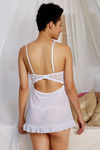 Zivame Summer Bounty Very Sexy Babydoll With Thong- White — thumbnail 2