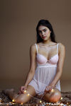  Zivame Very Sexy Floral Lace Babydoll with Thong Panty- Peach — thumbnail 4