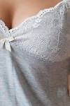 Zivame Dreamwear Lace Embellished Cami Top And Capri Set-Grey — thumbnail 4