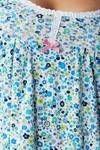 Zivame Dreamwear Little Blossom Print Sleeveless Top and Shorts Set-Blue — thumbnail 2