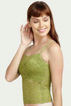 Zivame Made To Layer Double Layered Non Wired Medium Coverage Long Line Bra-Woodbine Olive — thumbnail 2