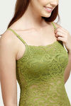 Zivame Made To Layer Double Layered Non Wired Medium Coverage Long Line Bra-Woodbine Olive — thumbnail 5