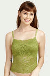 Zivame Made To Layer Double Layered Non Wired Medium Coverage Long Line Bra-Woodbine Olive — thumbnail 6