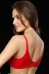 Zivame Double Layered Wired 3/4th Coverage T-Shirt Bra-Red — thumbnail 2