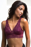 Zivame Made to Layer Eyelet Lace Longline Bralette- Burdeo — thumbnail 1
