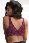 Zivame Made to Layer Eyelet Lace Longline Bralette- Burdeo — thumbnail 2