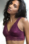 Zivame Made to Layer Eyelet Lace Longline Bralette- Burdeo — thumbnail 3