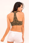 Zivame Made To Layer Double Layered Non Wired Low Coverage Bralette -Olive — thumbnail 1